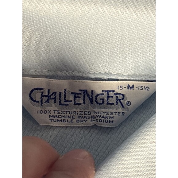 Vintage Challenger Size 15 M 70s Powder Blue Collared Long Sleeve Unused - Picture 11 of 16